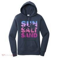 Sun Salt Sand Funny Palm Sun Retro Beach Summer Women's Hoodie thumb 0