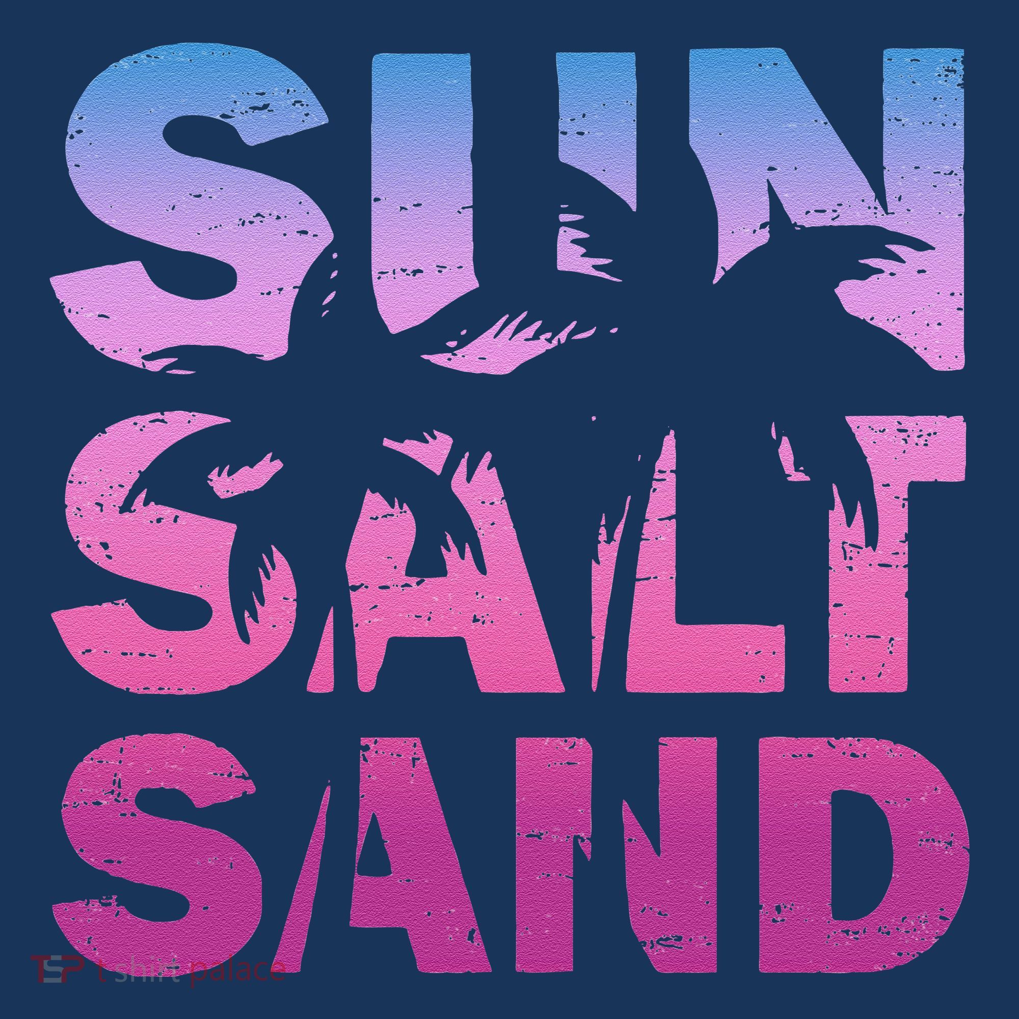 Sun Salt Sand Funny Palm Sun Retro Beach Summer Women's Hoodie