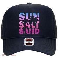 Sun Salt Sand Funny Palm Sun Retro Beach Summer Hat thumb 0