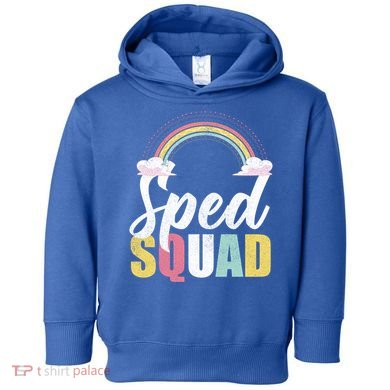 Sped Squad Sped Teacher Rainbow Special Education Teacher Gift Toddler Hoodie