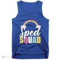 Sped Squad Sped Teacher Rainbow Special Education Teacher Gift Tank Top thumb 0