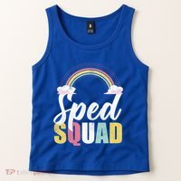Sped Squad Sped Teacher Rainbow Special Education Teacher Gift Tank Top thumb 2