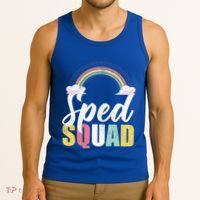 Sped Squad Sped Teacher Rainbow Special Education Teacher Gift Tank Top thumb 3