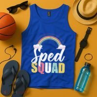 Sped Squad Sped Teacher Rainbow Special Education Teacher Gift Tank Top thumb 4