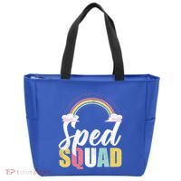 Sped Squad Sped Teacher Rainbow Special Education Teacher Gift Tote Bag thumb 0
