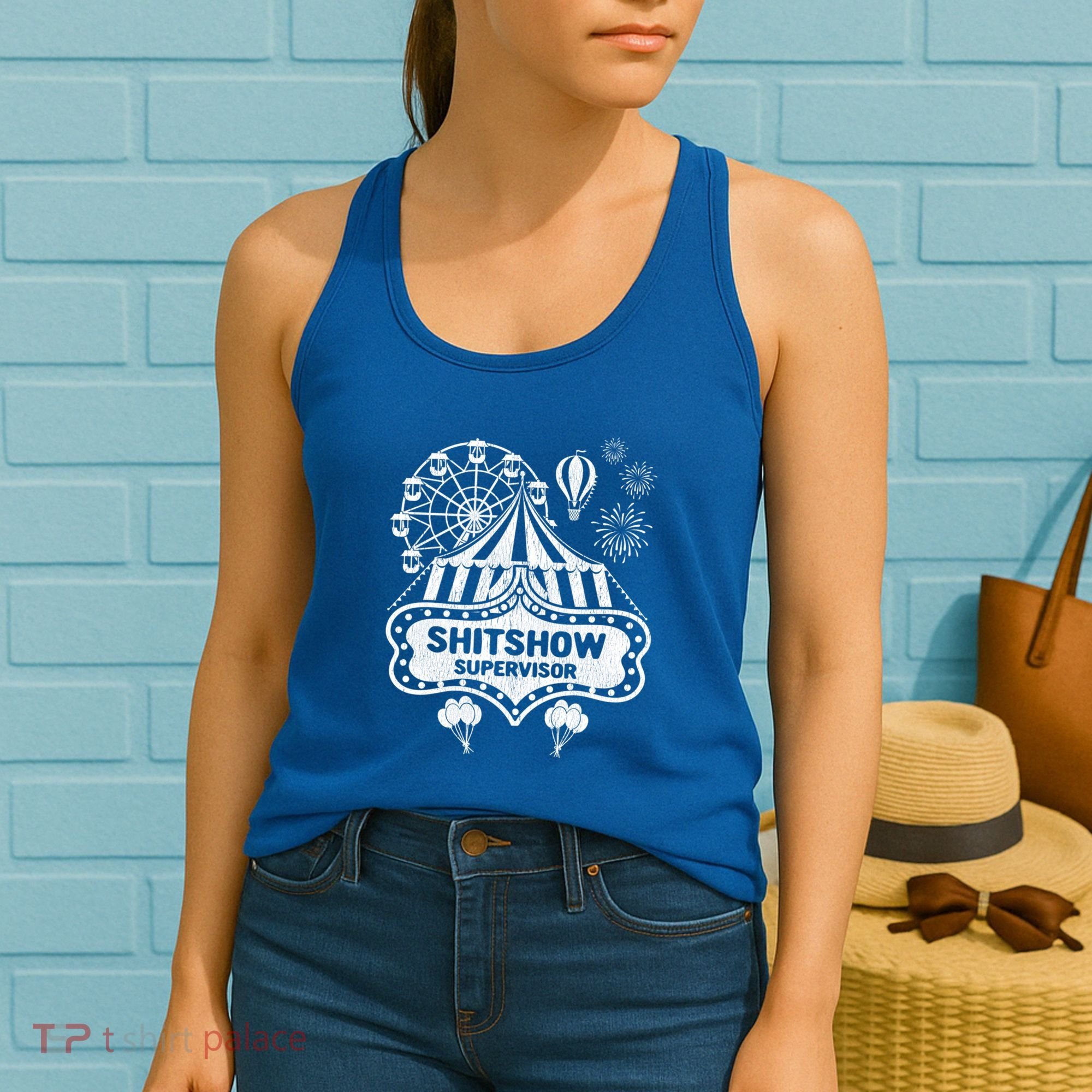 Shit Show Supervisor Funny Boss Ager Teacher And Mom Cool Gift Women's Tank Top