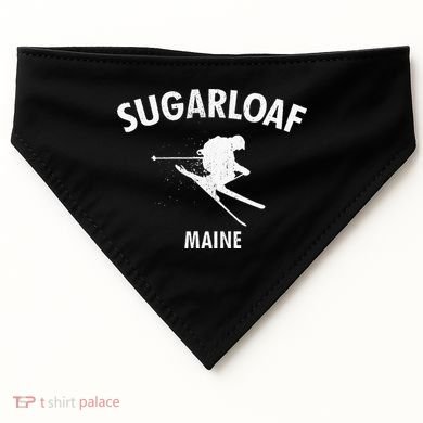 Sugarloaf Skiing Ski Maine Gift USA-Made Doggie Bandana