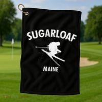 Sugarloaf Skiing Ski Maine Gift Golf Towel thumb 1