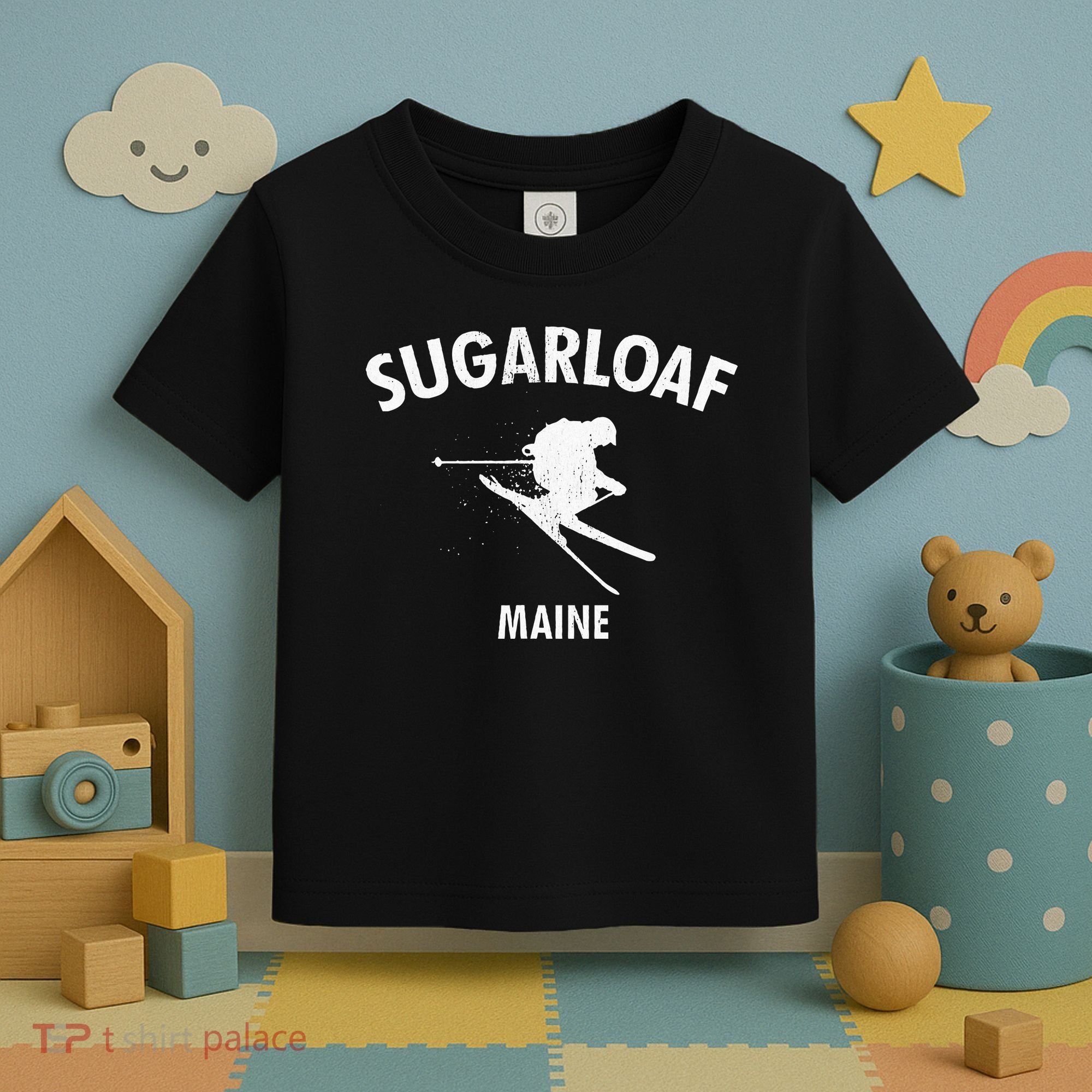 Sugarloaf Skiing Ski Maine Gift Toddler T-Shirt