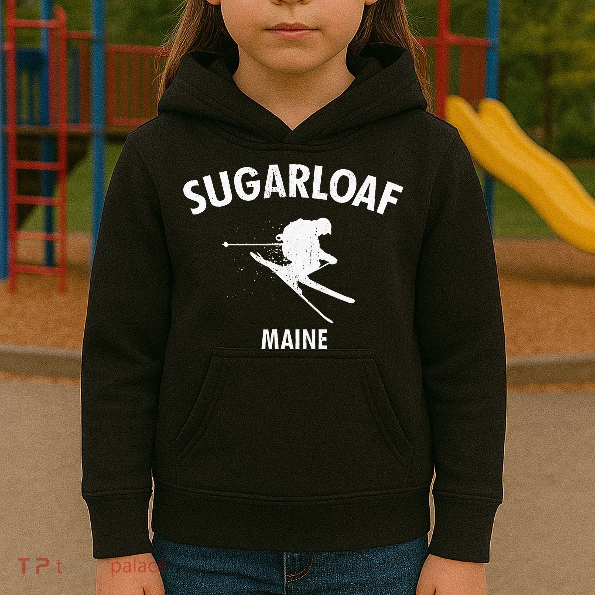 Sugarloaf Skiing Ski Maine Gift Kids Hoodie