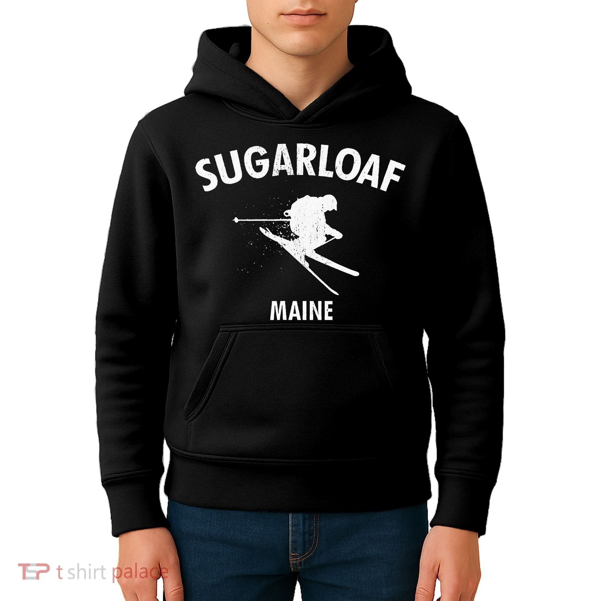 Sugarloaf Skiing Ski Maine Gift Kids Hoodie