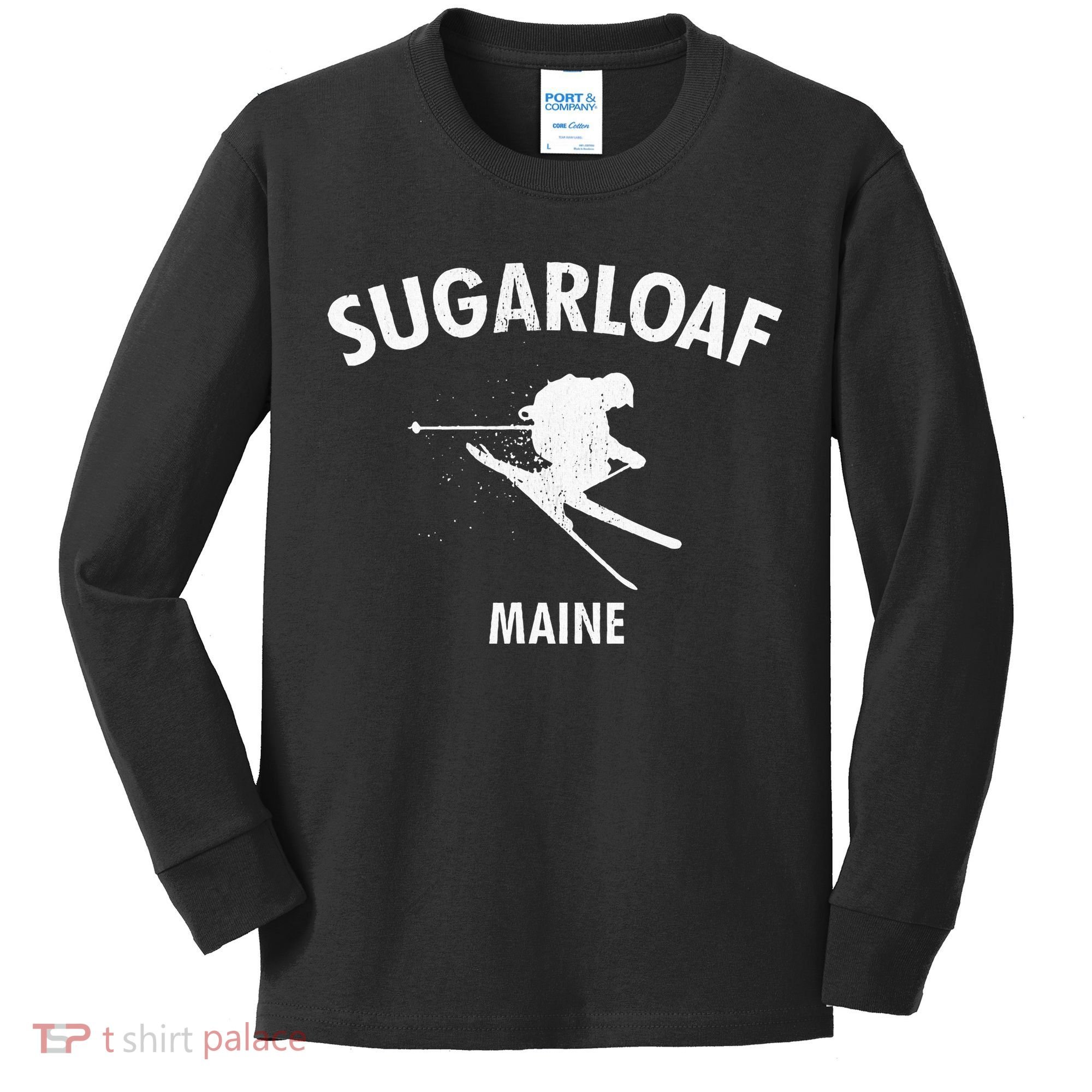 Sugarloaf Skiing Ski Maine Gift Kids Long Sleeve Shirt
