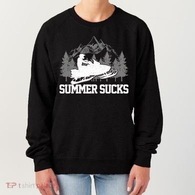 Snowmobile Summer Sucks Funny Motor Sled Vintage Gift Women's Sweatshirt