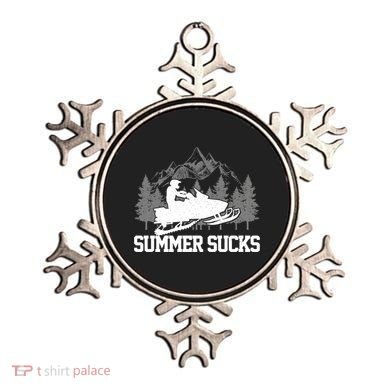 Snowmobile Summer Sucks Funny Motor Sled Vintage Gift Ornament