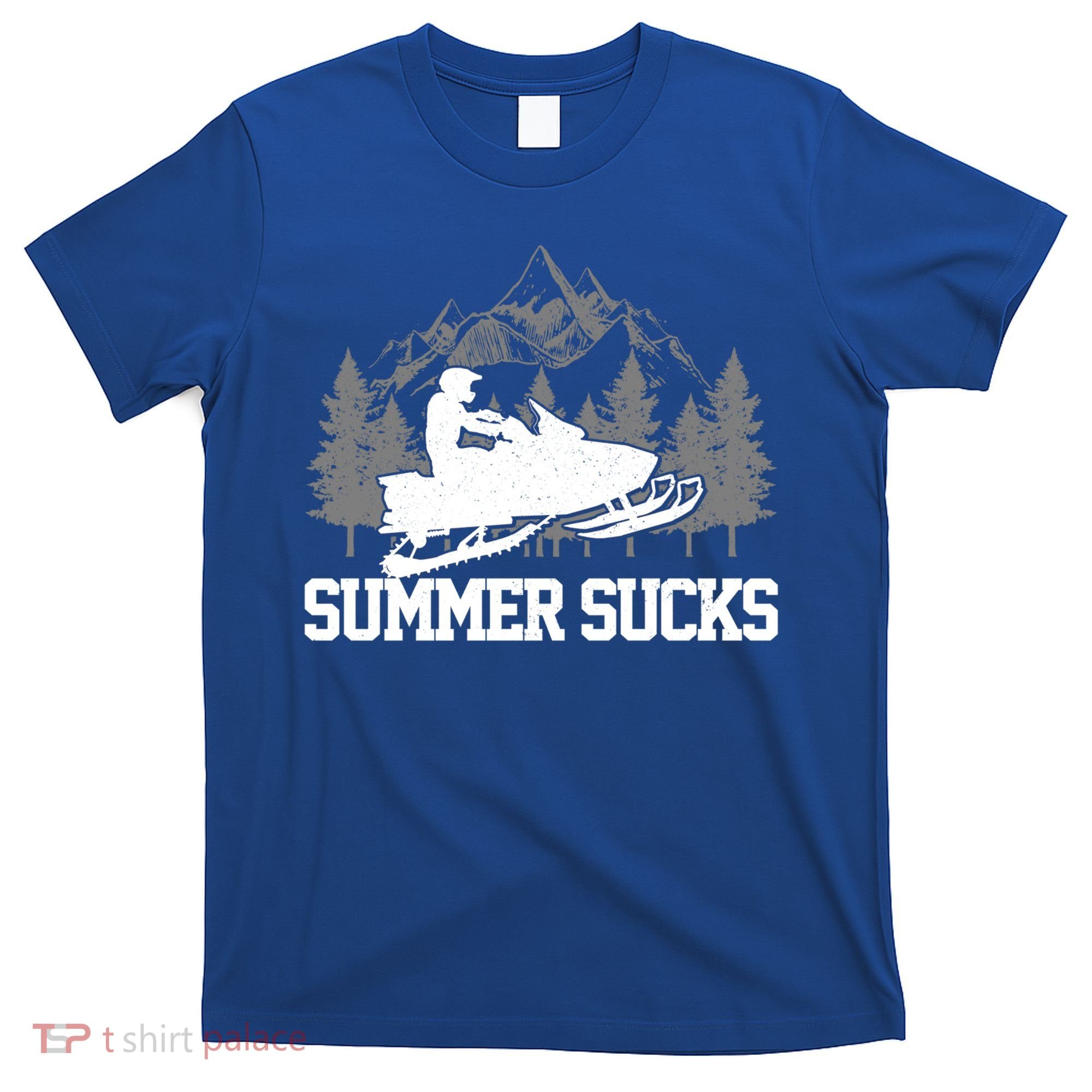 Snowmobile Summer Sucks Funny Motor Sled Vintage Gift T-Shirt