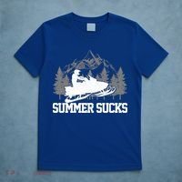 Snowmobile Summer Sucks Funny Motor Sled Vintage Gift T-Shirt thumb 5