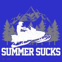 Snowmobile Summer Sucks Funny Motor Sled Vintage Gift T-Shirt thumb 7