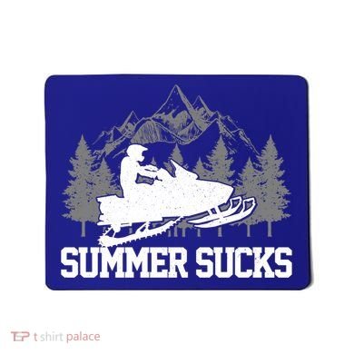 Snowmobile Summer Sucks Funny Motor Sled Vintage Gift Mousepad
