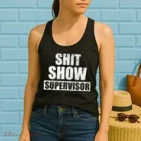 Shit Show Supervisor Funny Meme Women's Tank Top thumb 2