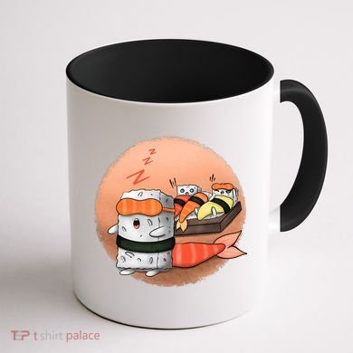 Sushi Sleeping Coffee Mug back