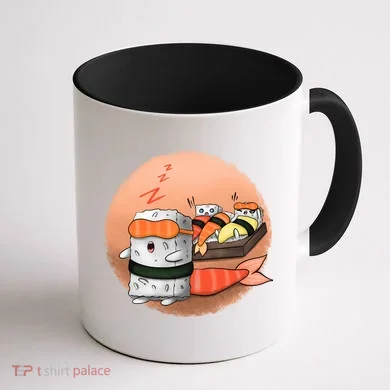 Sushi Sleeping Coffee Mug back