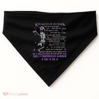 She Say SheS Ok SheS A Fibromyalgia Warrior Skeleton USA-Made Doggie Bandana thumb 0