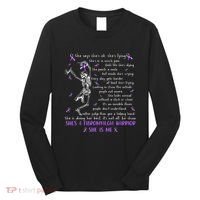 She Say SheS Ok SheS A Fibromyalgia Warrior Skeleton Long Sleeve Shirt thumb 0