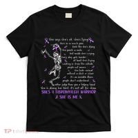 She Say SheS Ok SheS A Fibromyalgia Warrior Skeleton T-Shirt thumb 0