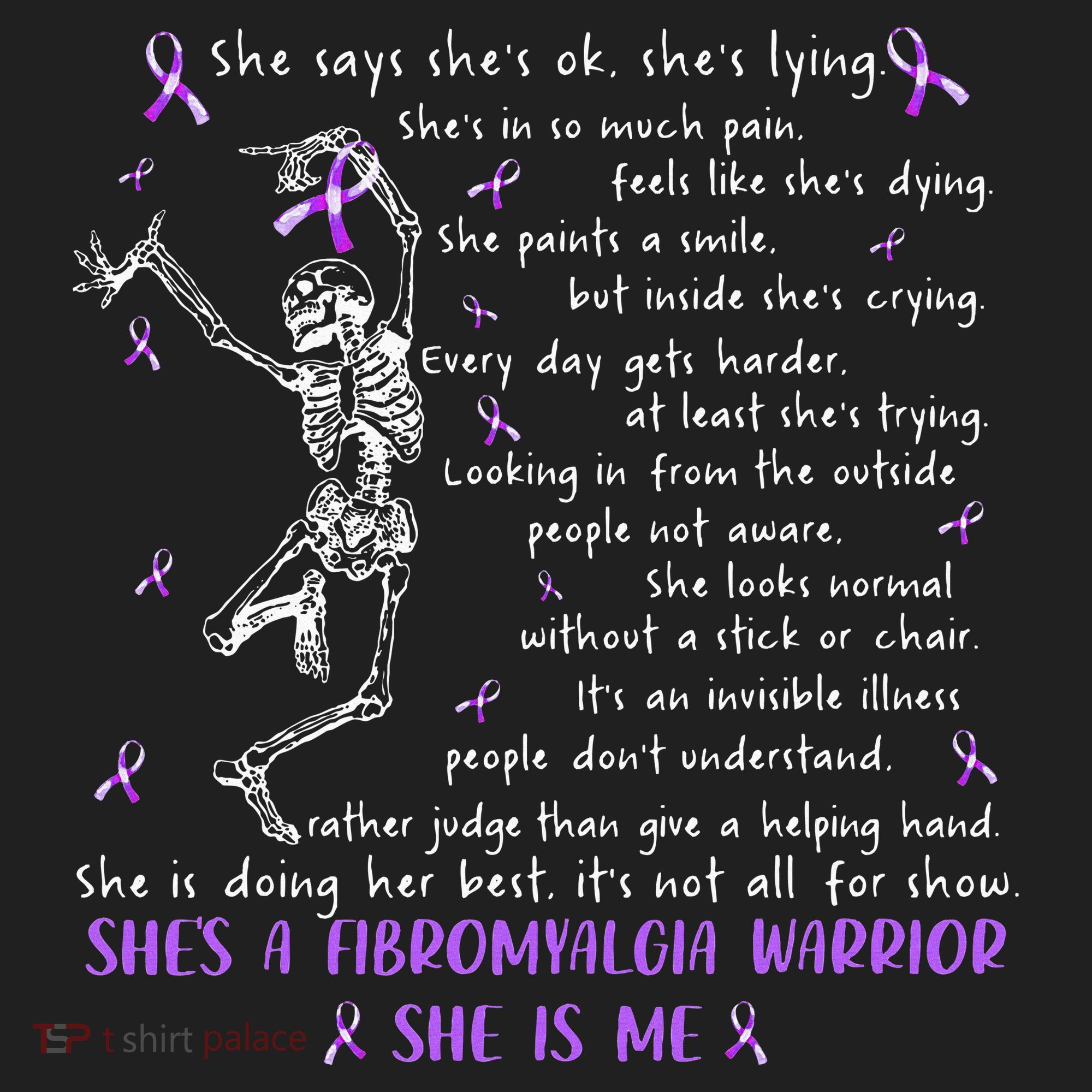 She Say SheS Ok SheS A Fibromyalgia Warrior Skeleton Beanie