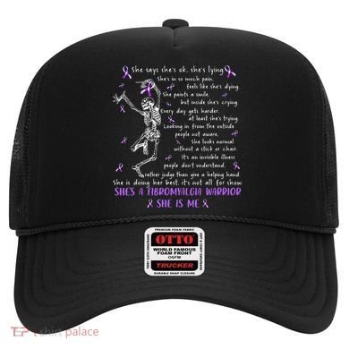 She Say SheS Ok SheS A Fibromyalgia Warrior Skeleton Hat