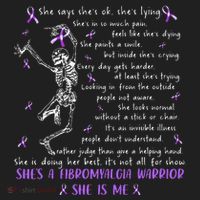 She Say SheS Ok SheS A Fibromyalgia Warrior Skeleton Hat thumb 2