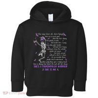 She Say SheS Ok SheS A Fibromyalgia Warrior Skeleton Toddler Hoodie thumb 0