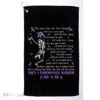 She Say SheS Ok SheS A Fibromyalgia Warrior Skeleton Golf Towel thumb 0