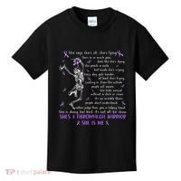 She Say SheS Ok SheS A Fibromyalgia Warrior Skeleton Kids T-Shirt thumb 0