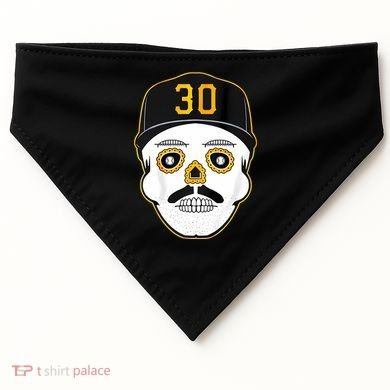 Skenes Sugar Skull Baseball Fan USA-Made Doggie Bandana