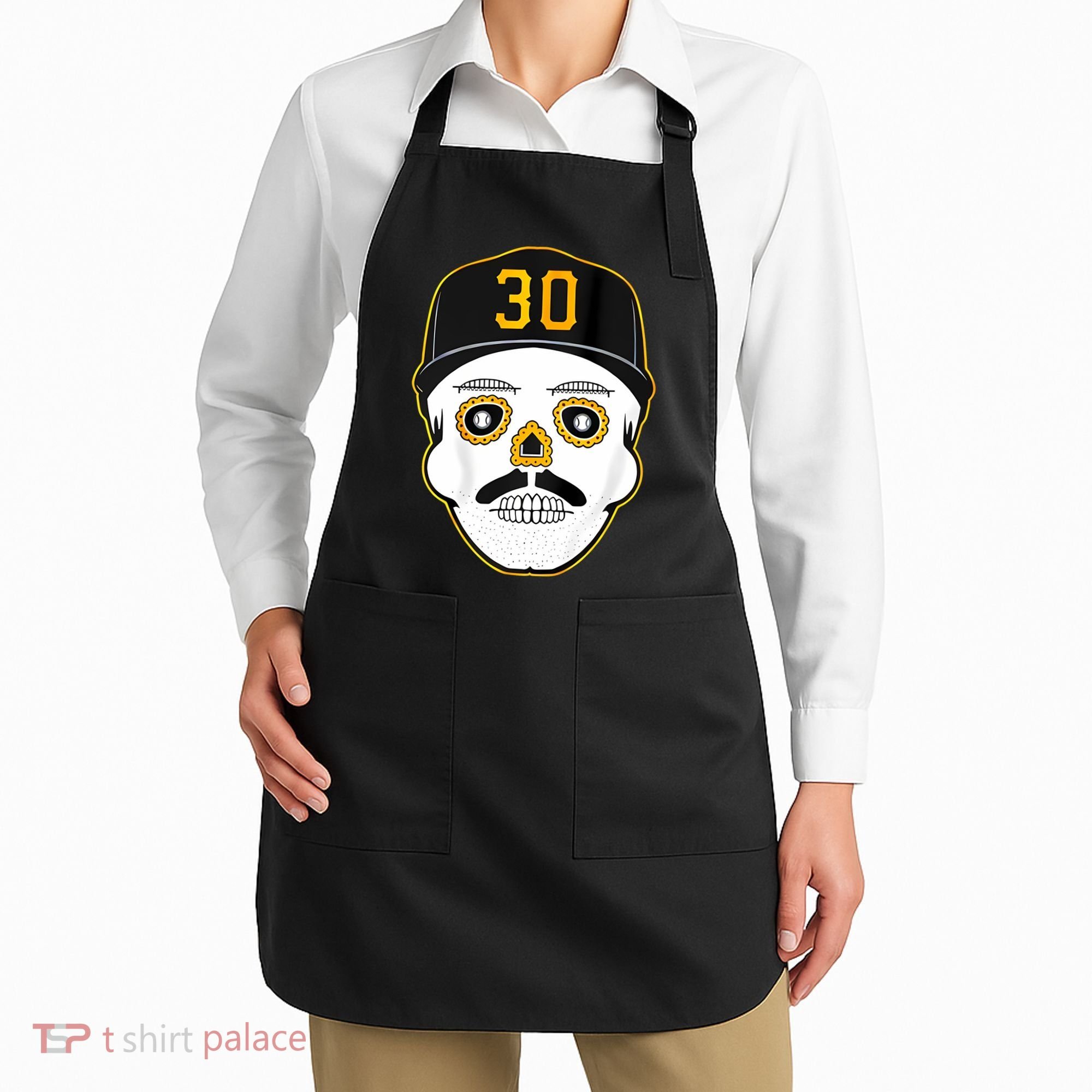 Skenes Sugar Skull Baseball Fan Apron