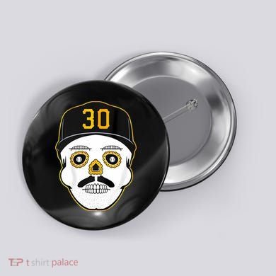 Skenes Sugar Skull Baseball Fan Button