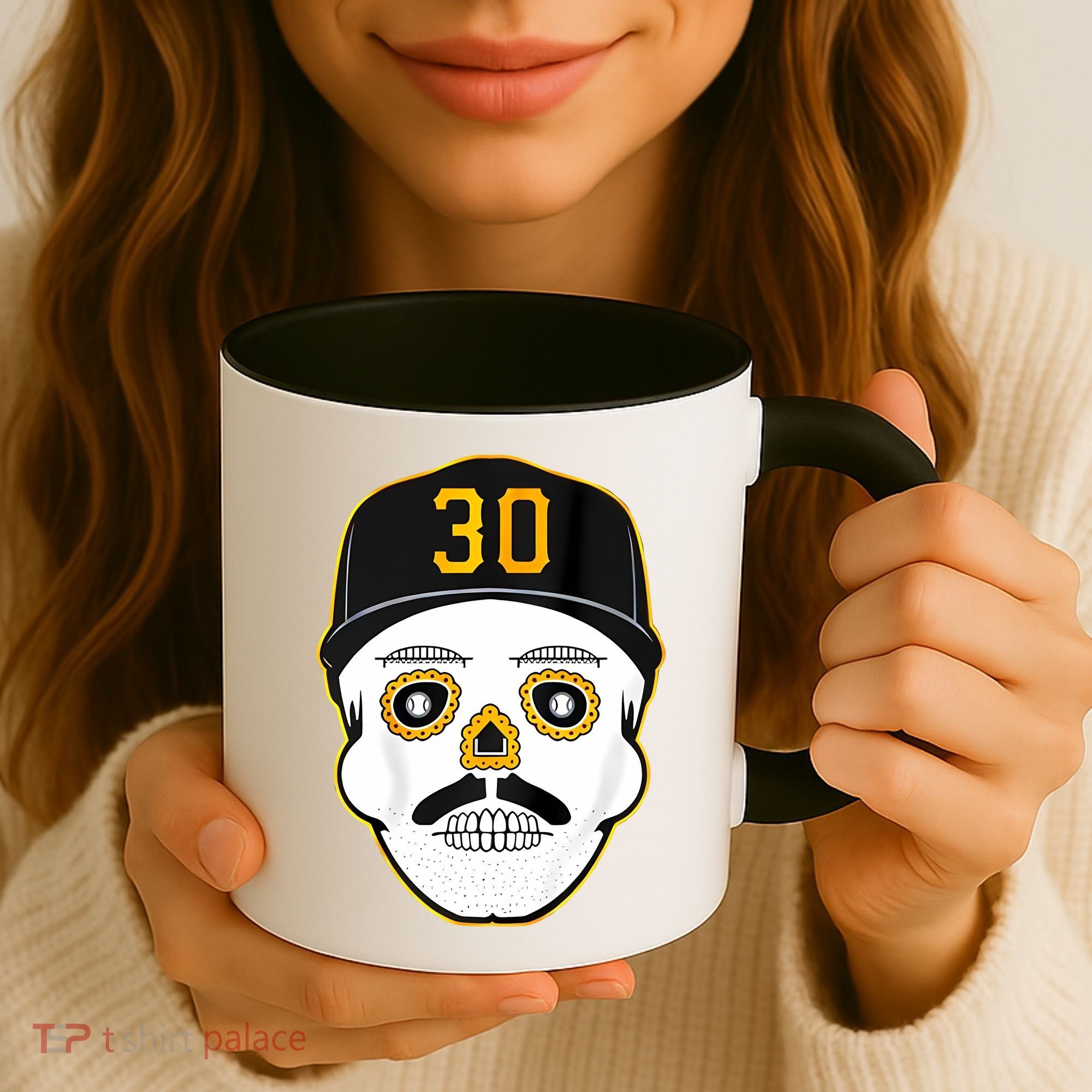 Skenes Sugar Skull Baseball Fan Coffee Mug