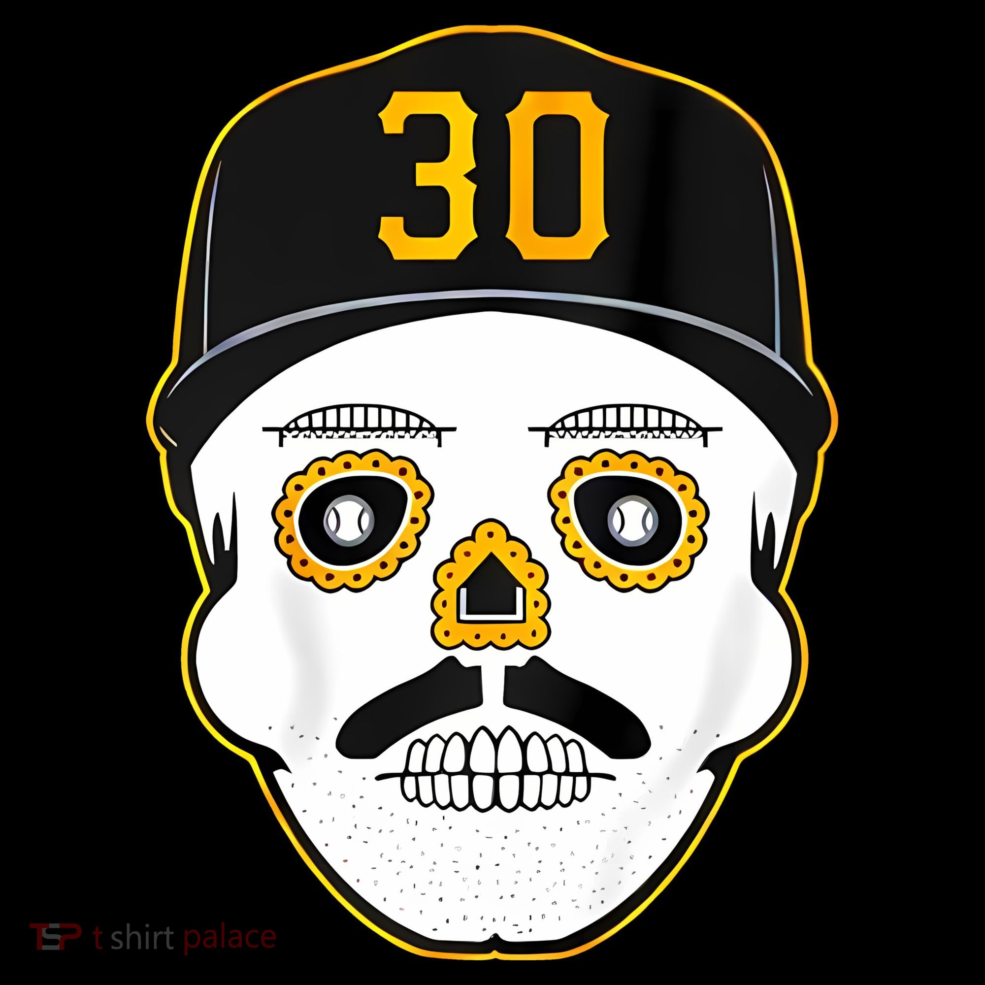 Skenes Sugar Skull Baseball Fan Coaster
