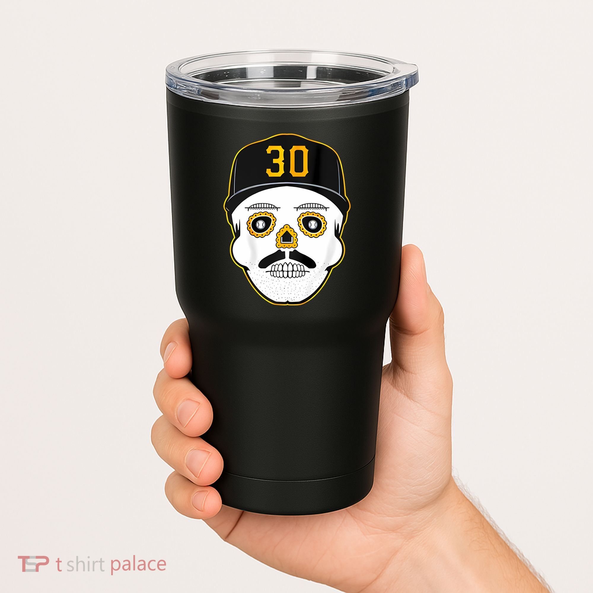 Skenes Sugar Skull Baseball Fan Tumbler