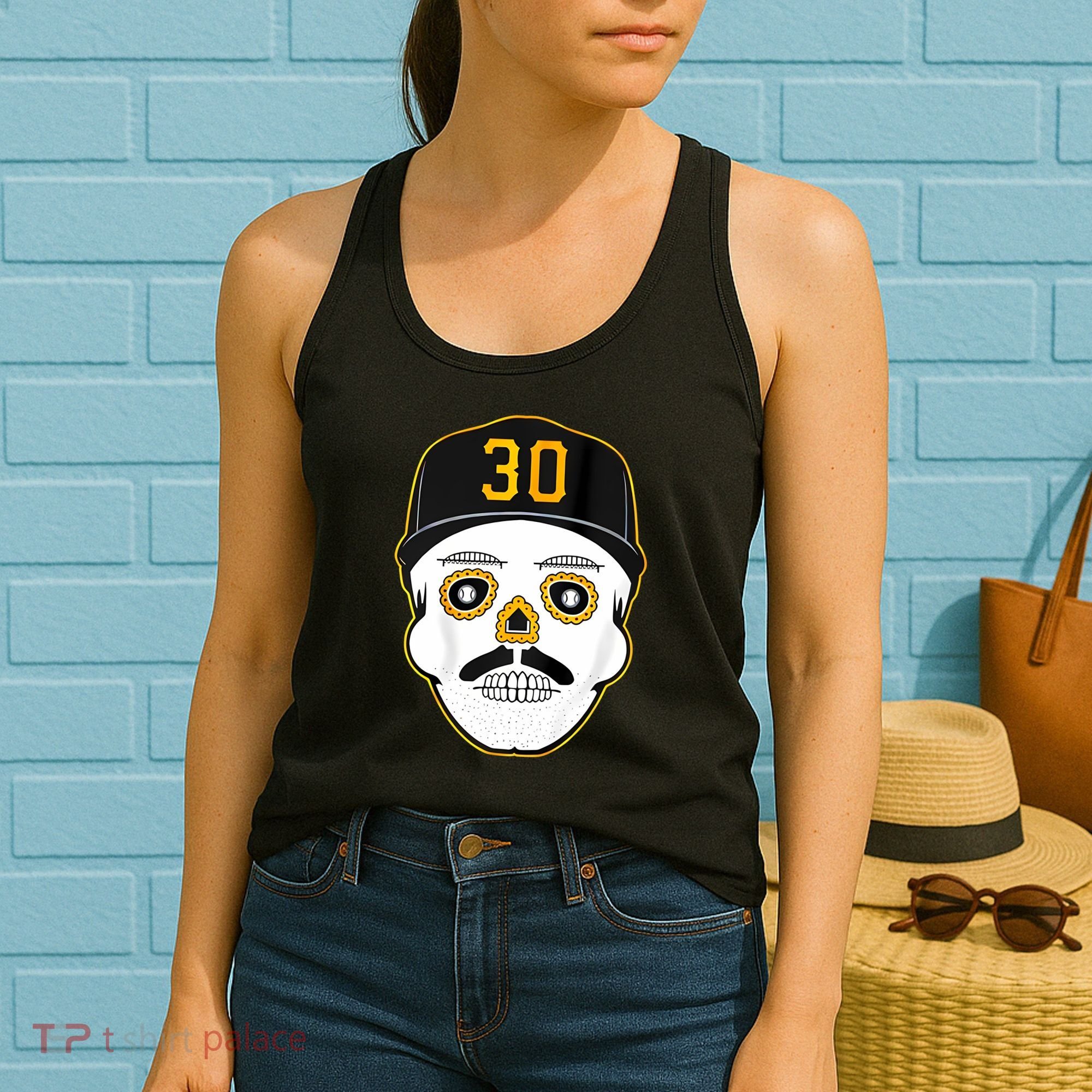 Skenes Sugar Skull Baseball Fan Women's Tank Top
