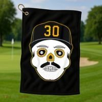 Skenes Sugar Skull Baseball Fan Golf Towel thumb 1