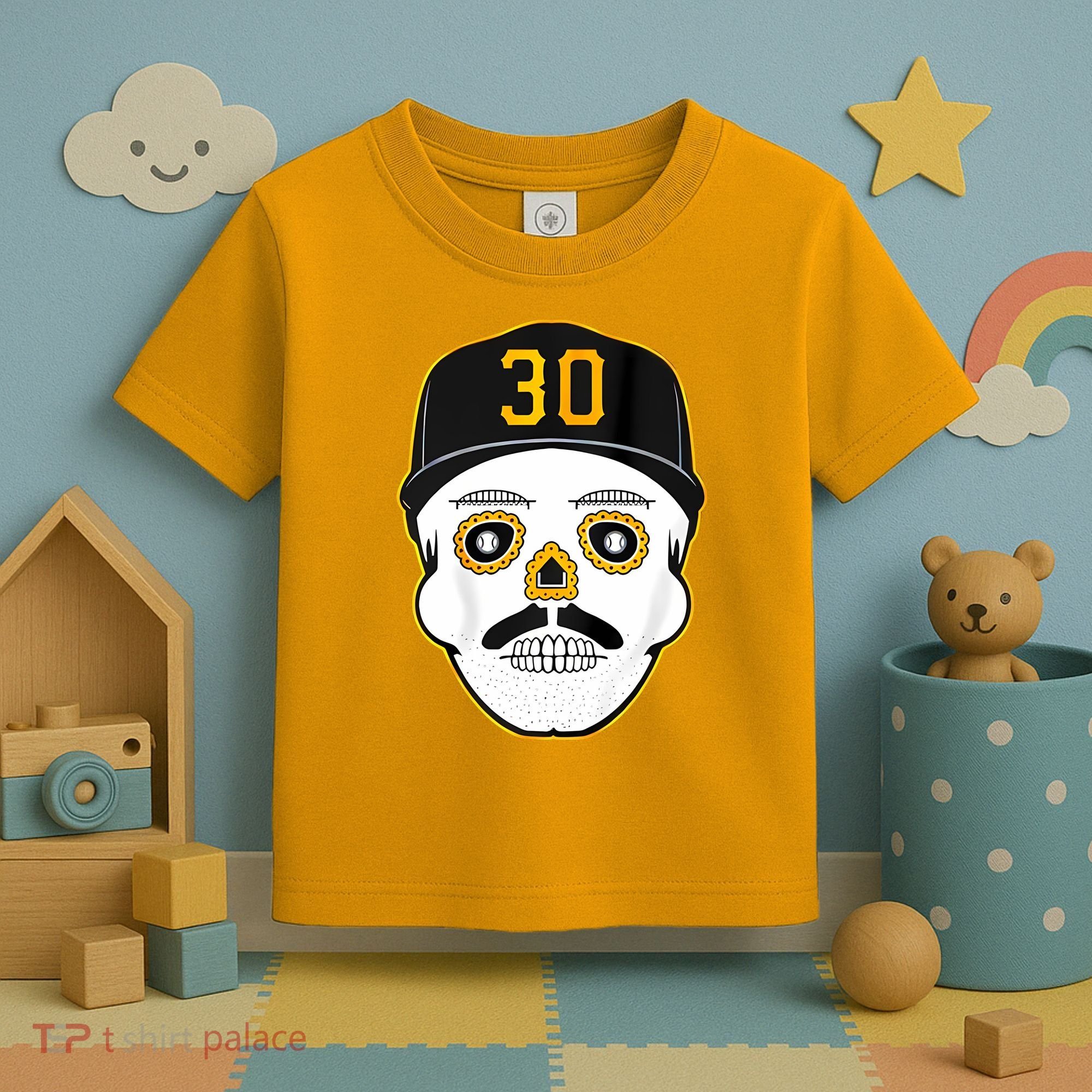 Skenes Sugar Skull Baseball Fan Toddler T-Shirt