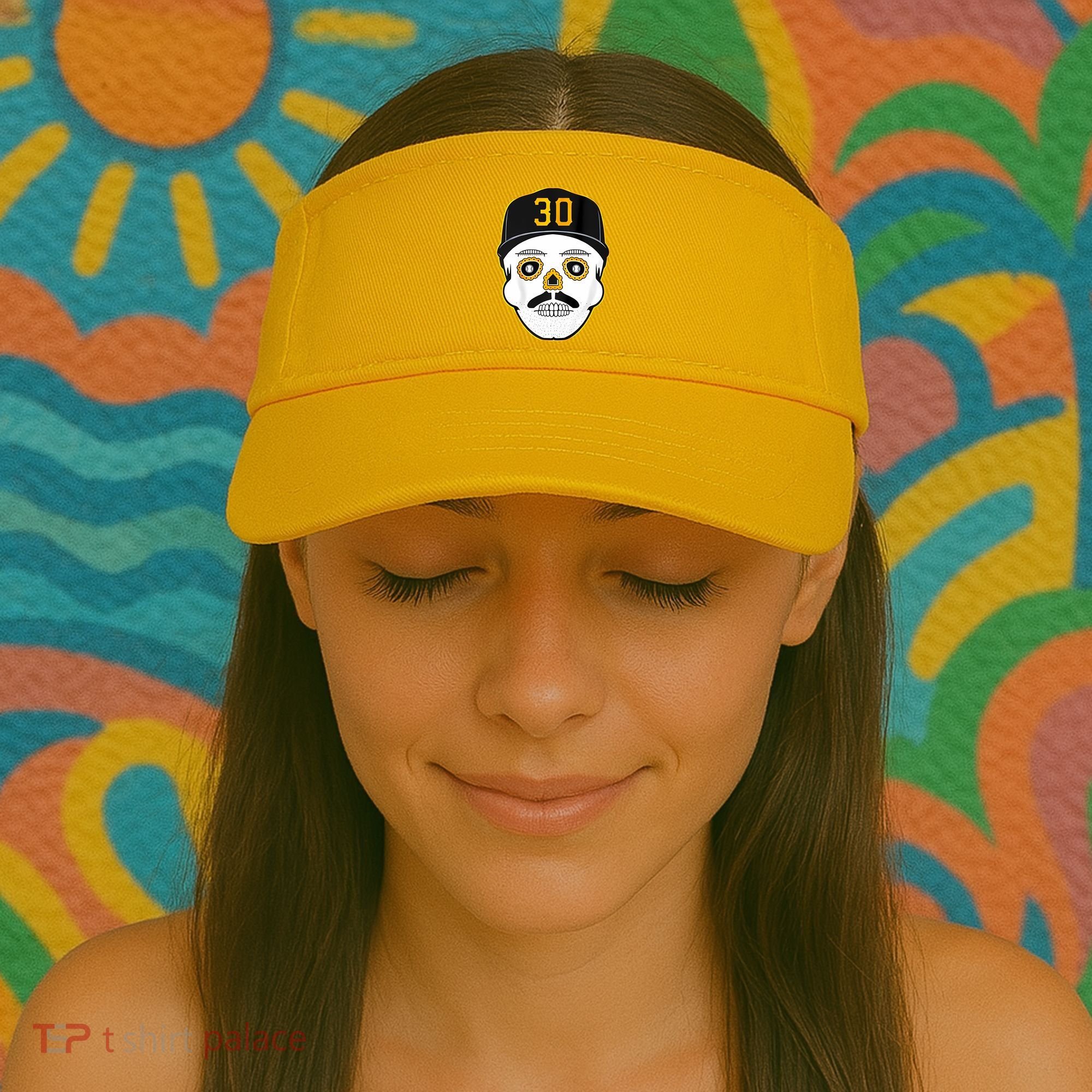 Skenes Sugar Skull Baseball Fan Visor