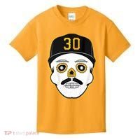 Skenes Sugar Skull Baseball Fan Kids T-Shirt thumb 0