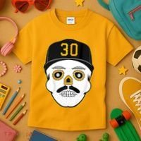 Skenes Sugar Skull Baseball Fan Kids T-Shirt thumb 3