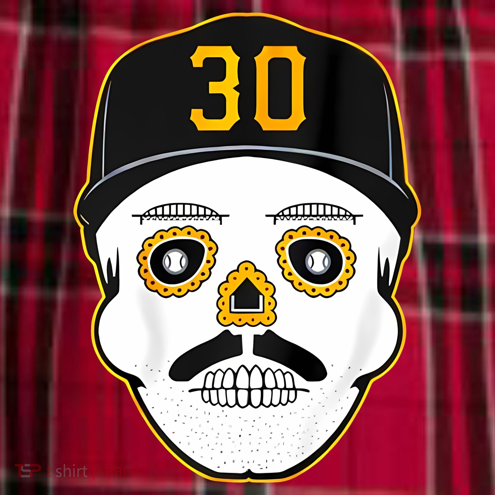 Skenes Sugar Skull Baseball Fan Men's Flannel Plaid Pajama Pants