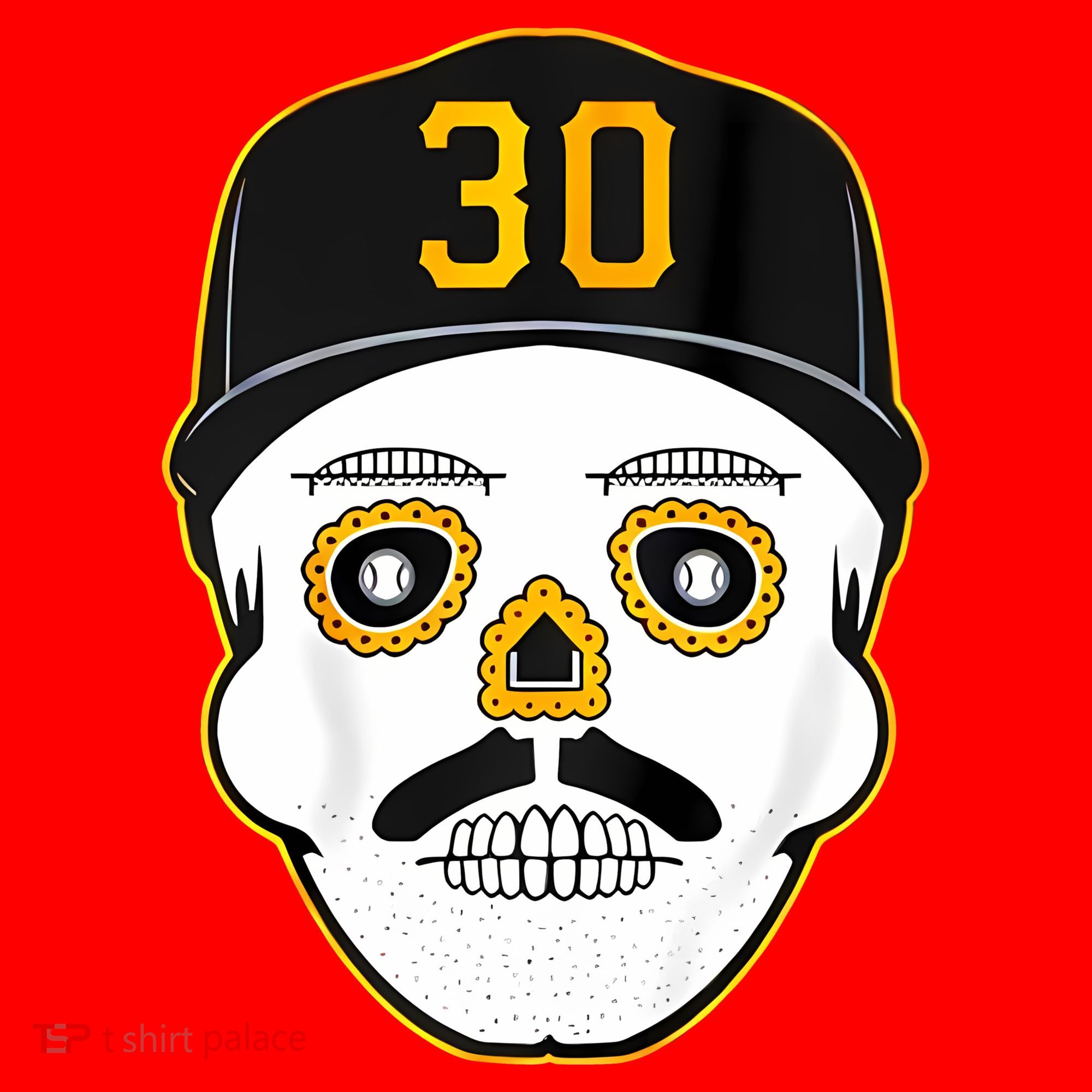 Skenes Sugar Skull Baseball Fan Santa Hat