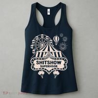 Shit Show Supervisor Funny Boss Manager Teacher & Mom Women's Tank Top thumb 3