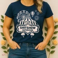 Shit Show Supervisor Funny Boss Manager Teacher & Mom Women's T-Shirt thumb 2